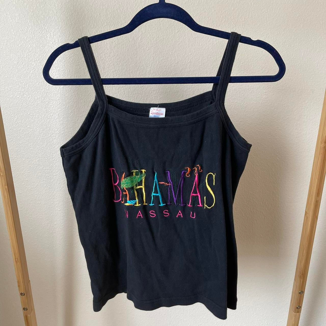 vintage whimsy grunge embroidered tank top
