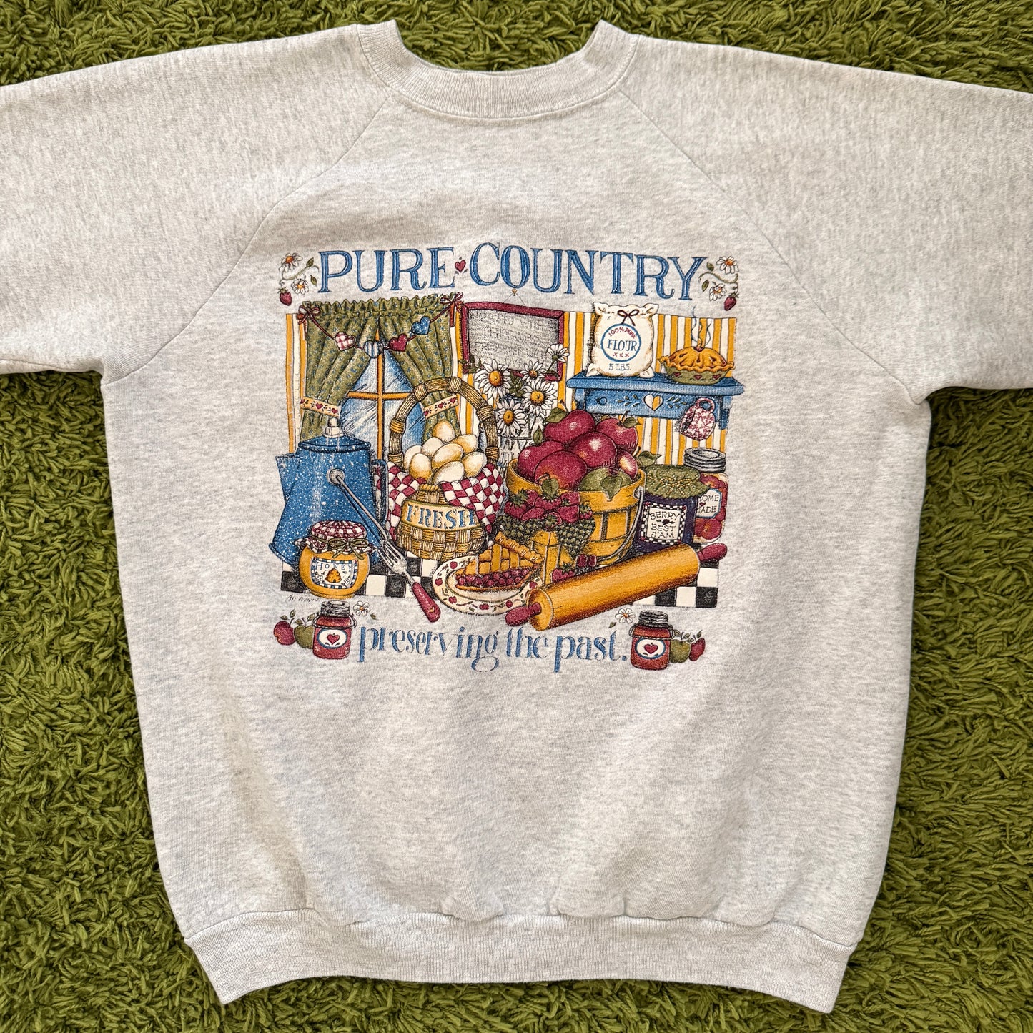 unique vintage whimsical 90s y2k graphic pullover sweatshirt