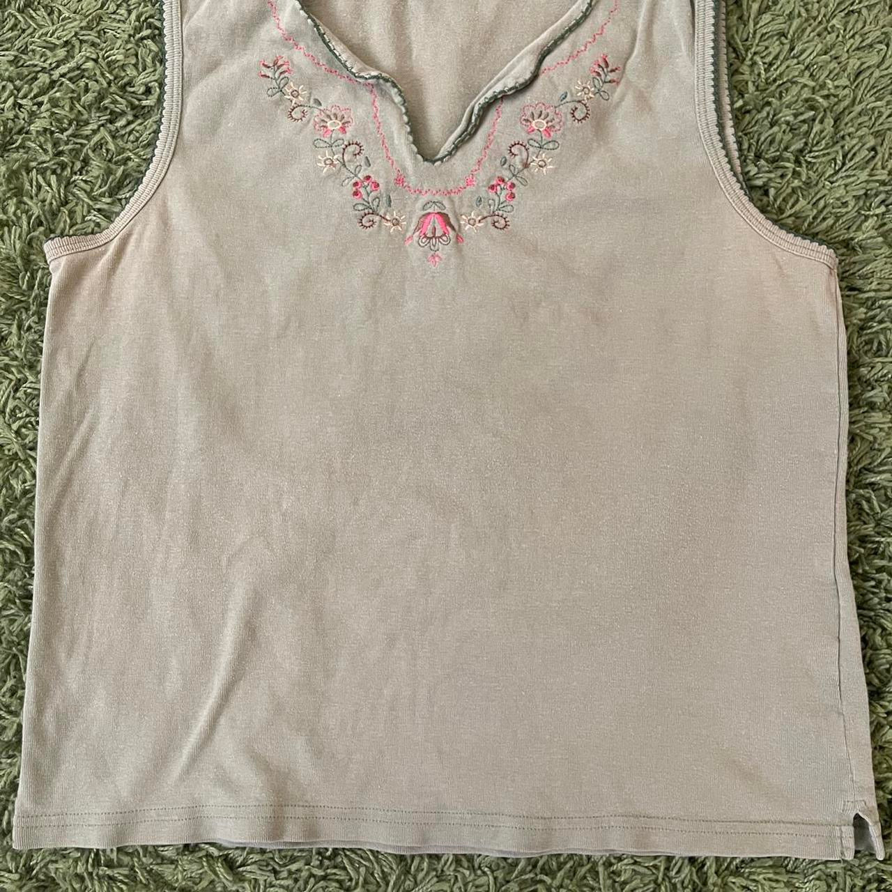 embroidered tank top