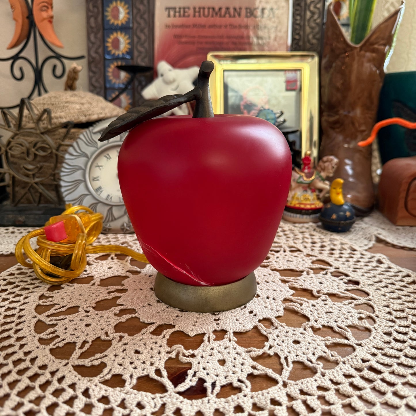 unique vintage whimsical 90s y2k apple lamp light collectable