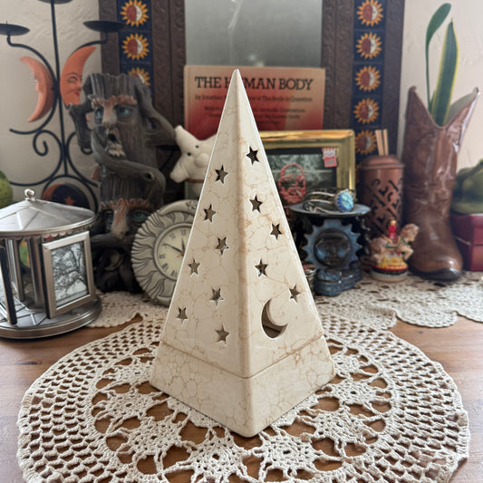 unique vintage whimsical celestial moon stars candle holder