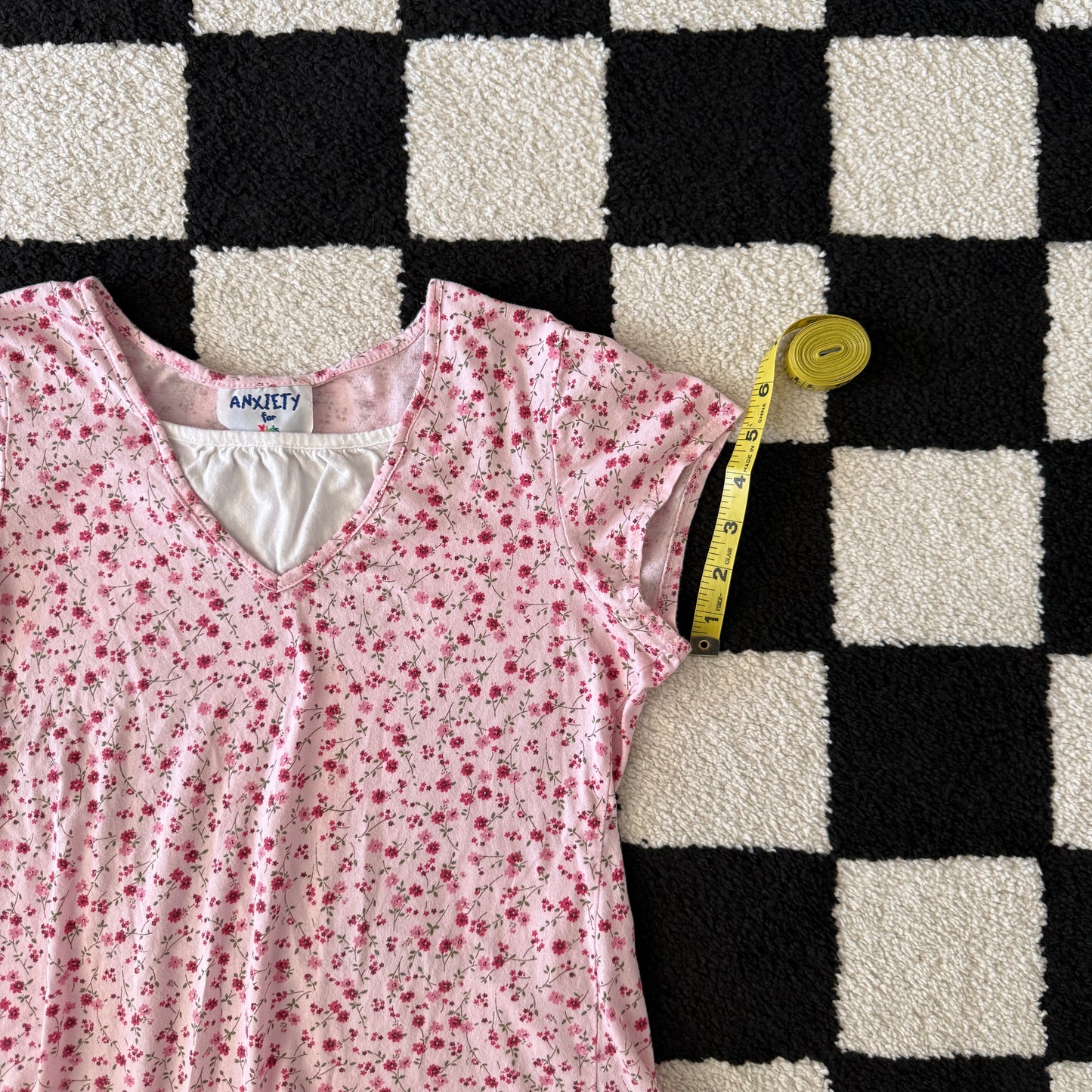 unique vintage whimsical 90s y2k ANXIETY FOR KIDS babydoll top