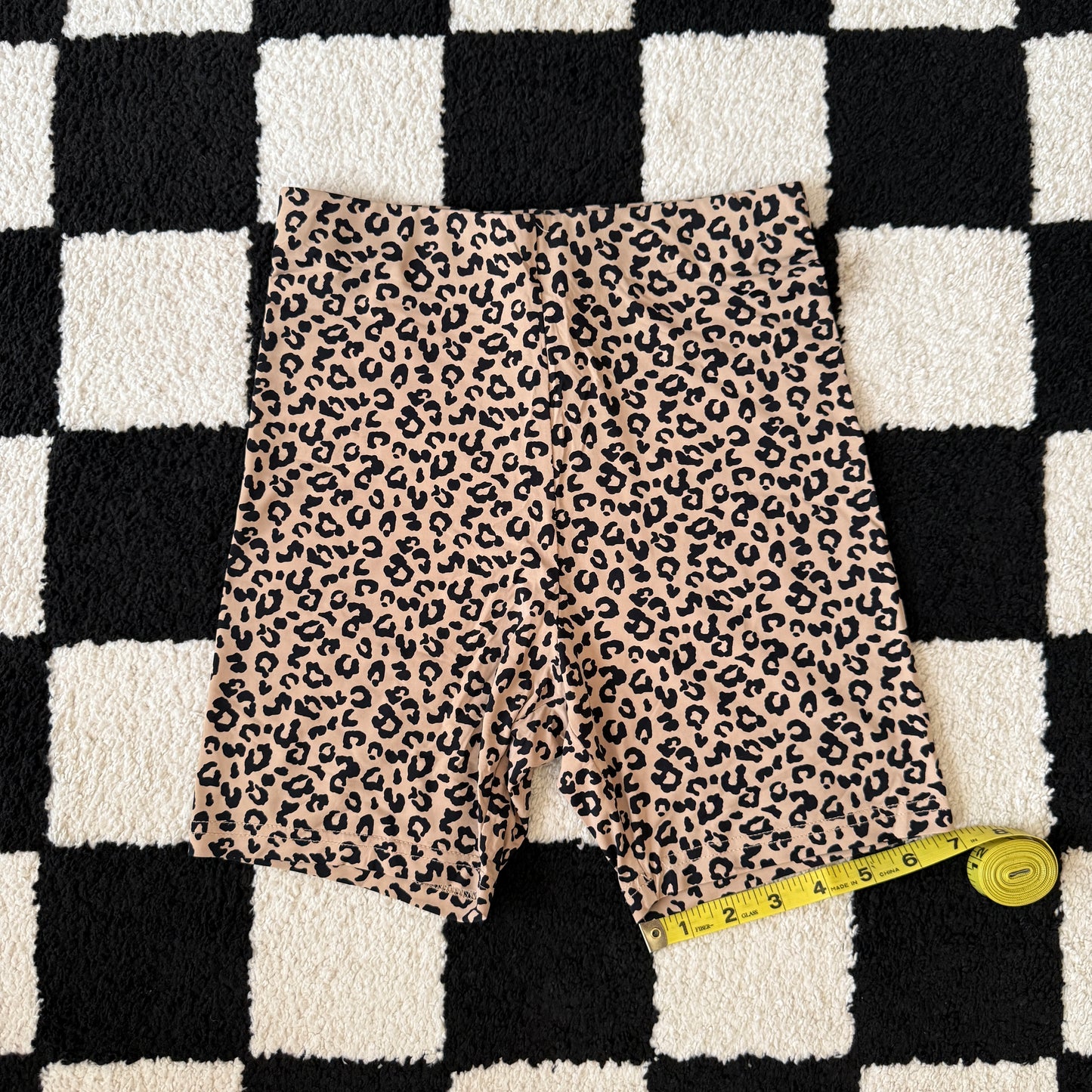 whimsy 90s y2k leopard print biker shorts