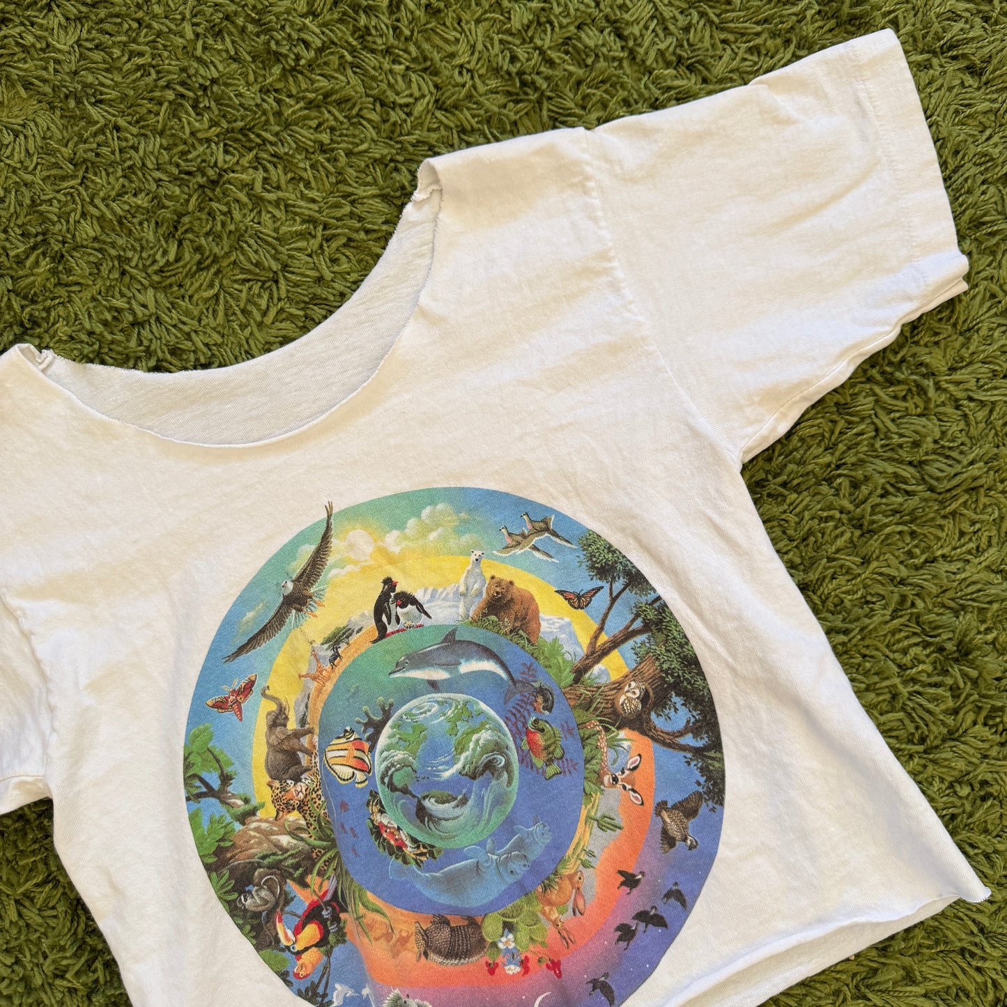 unique vintage whimsical 90s y2k graphic baby tee