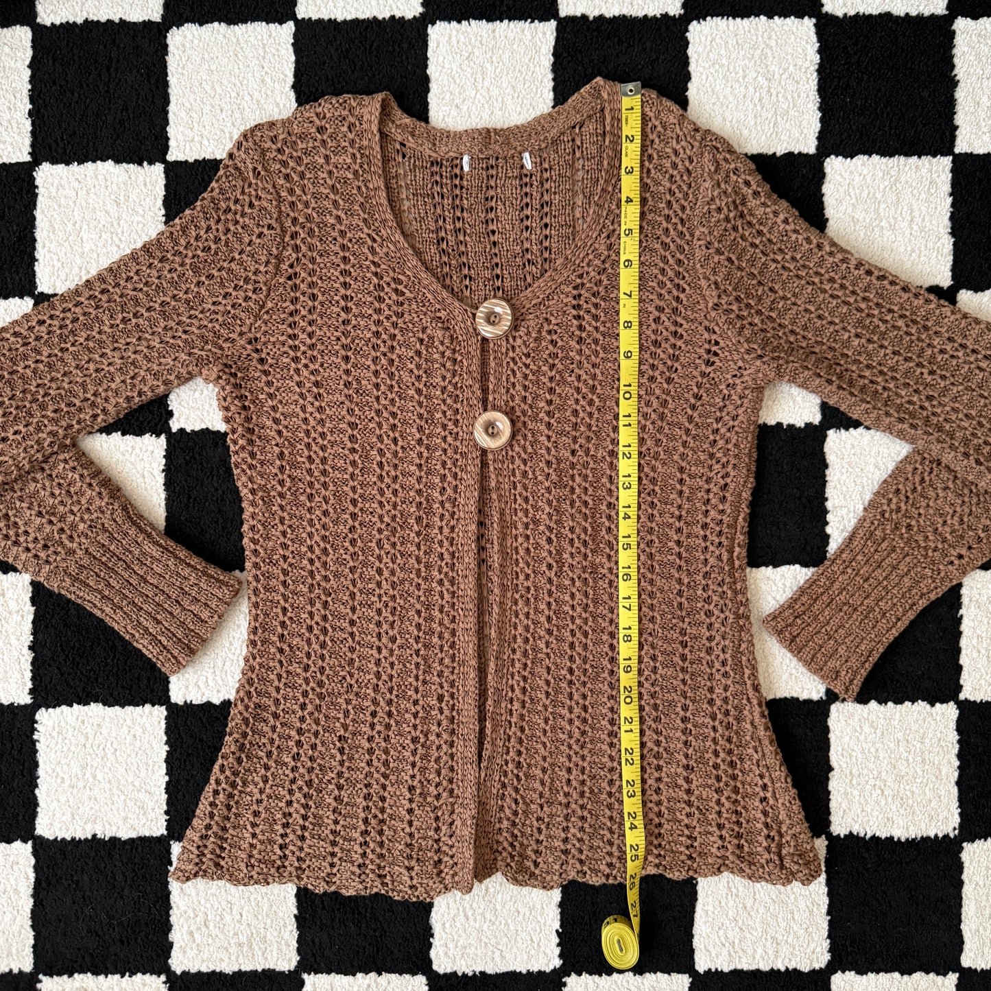 unique vintage whimsical 90s y2k knit sleeved cardigan top