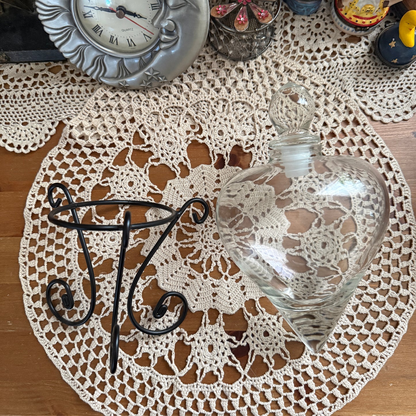 unique vintage whimsical potion bottle + stand