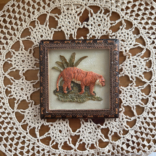 unique whimsical tiger folk art collectable wall decor