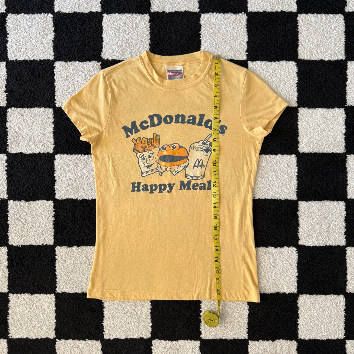 unique vintage whimsical 90s y2k MIGHTY FINE graphic baby tee