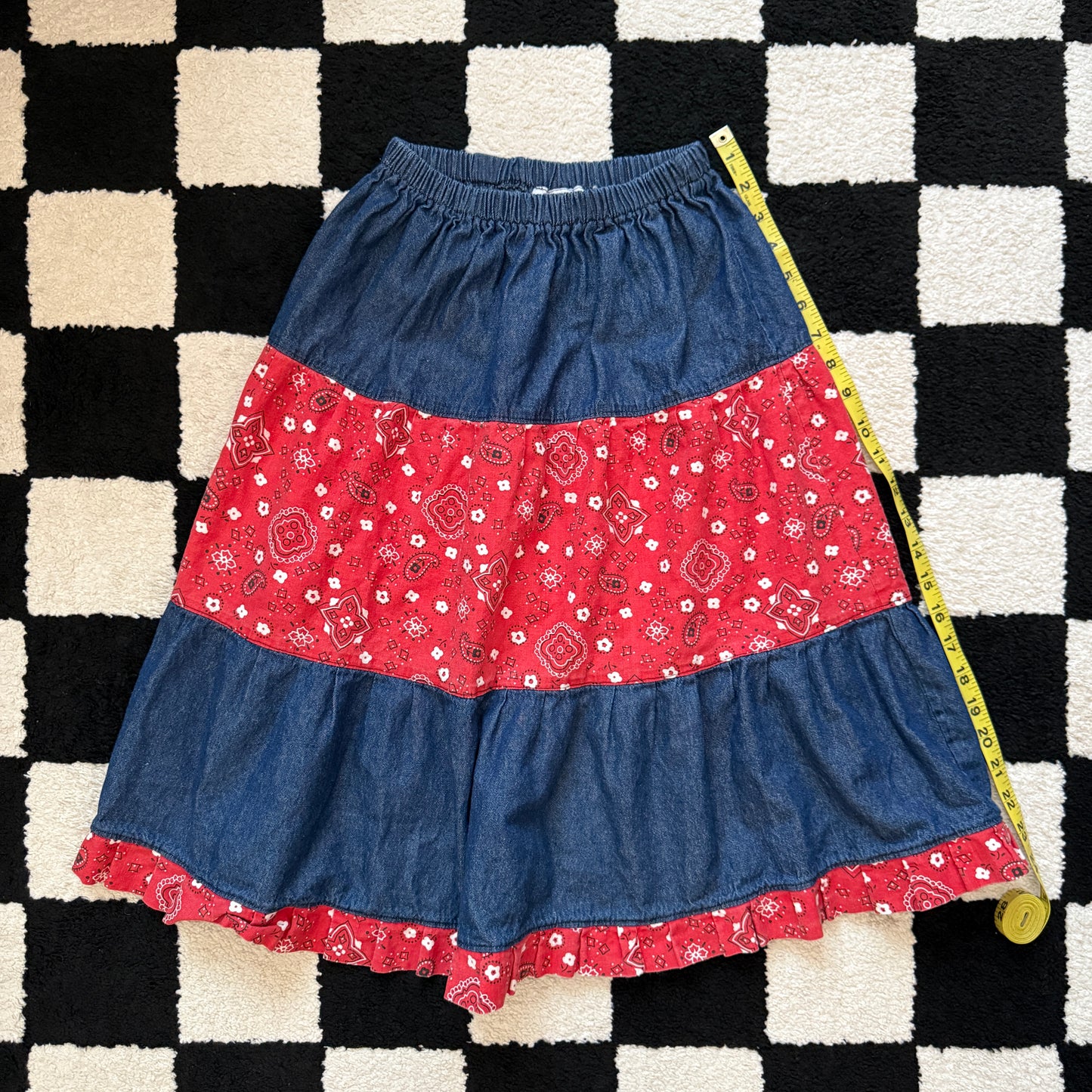 unique vintage whimsy 90s y2k FAR ABOVE RUBIES midi skirt