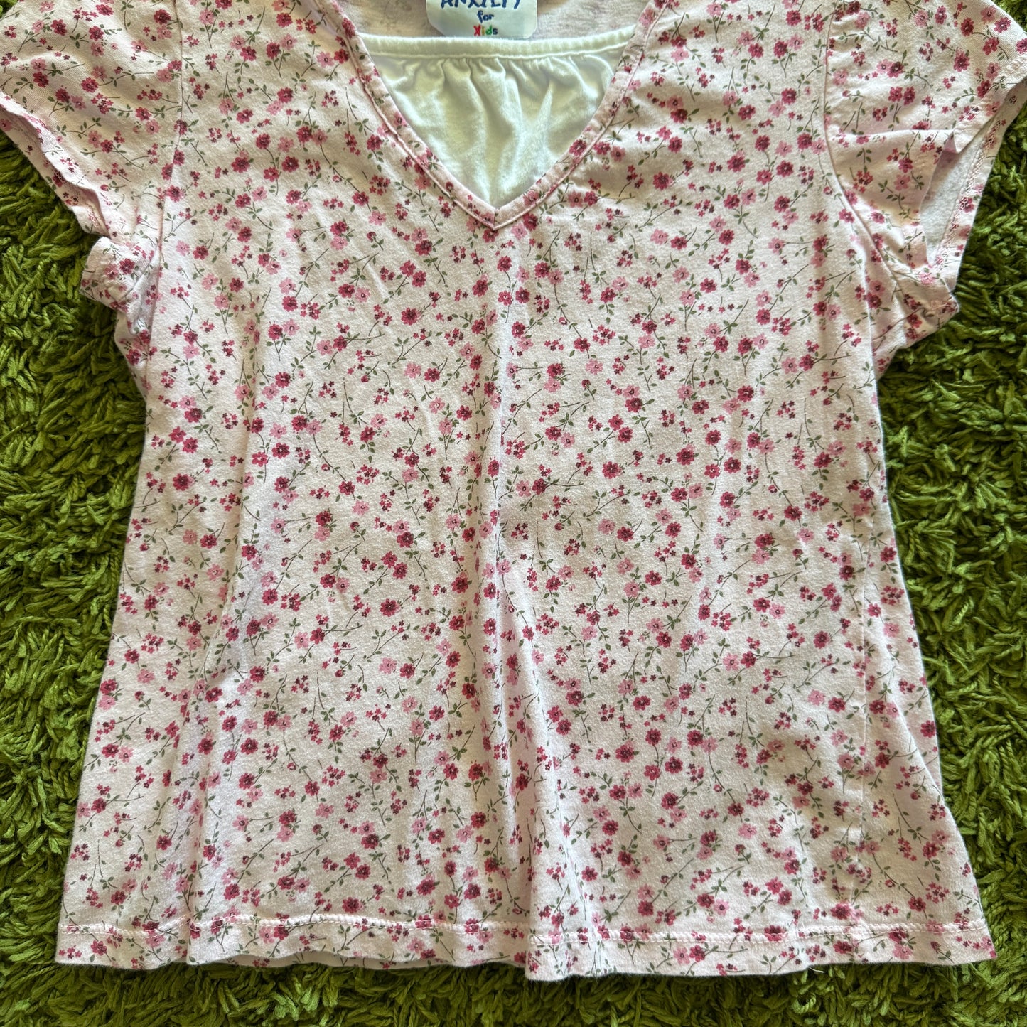 unique vintage whimsical 90s y2k ANXIETY FOR KIDS babydoll top