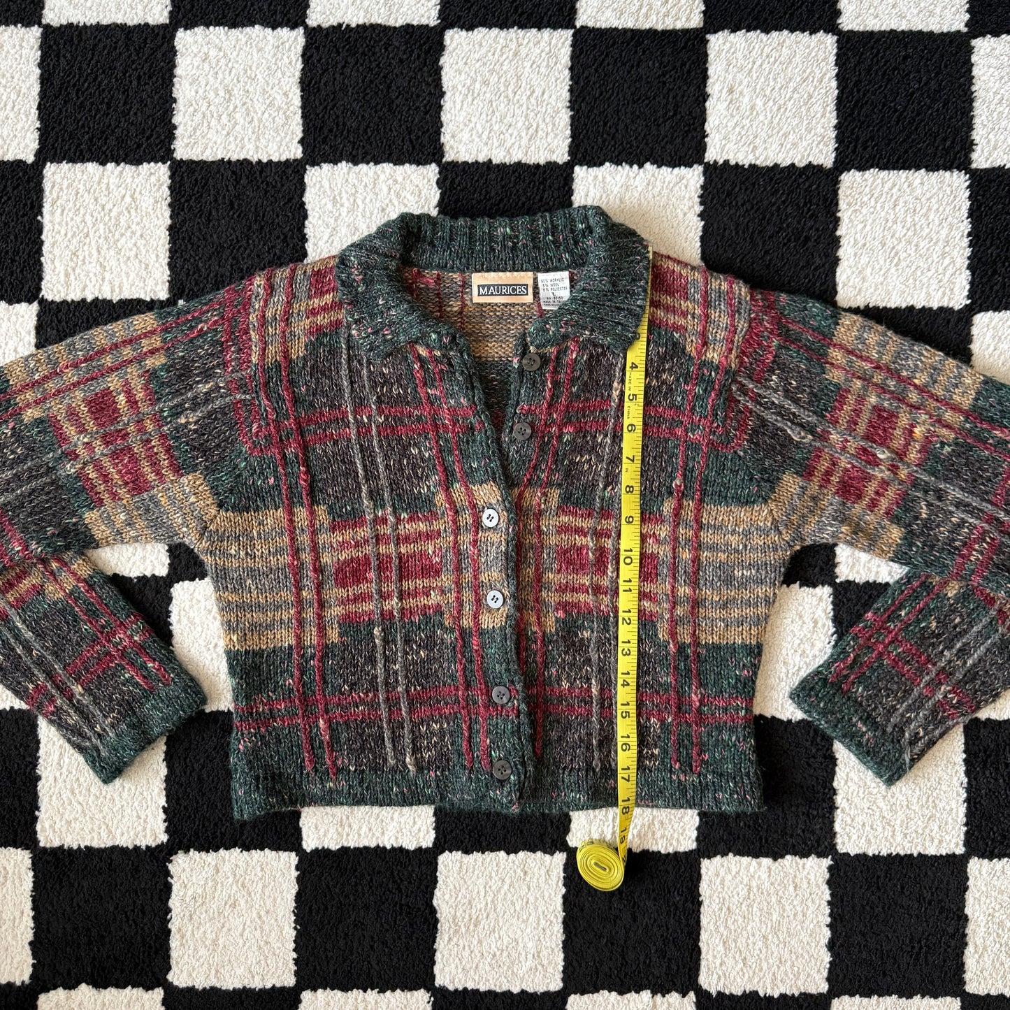 unique vintage whimsy 90s y2k MAURICES knit cardigan sweater