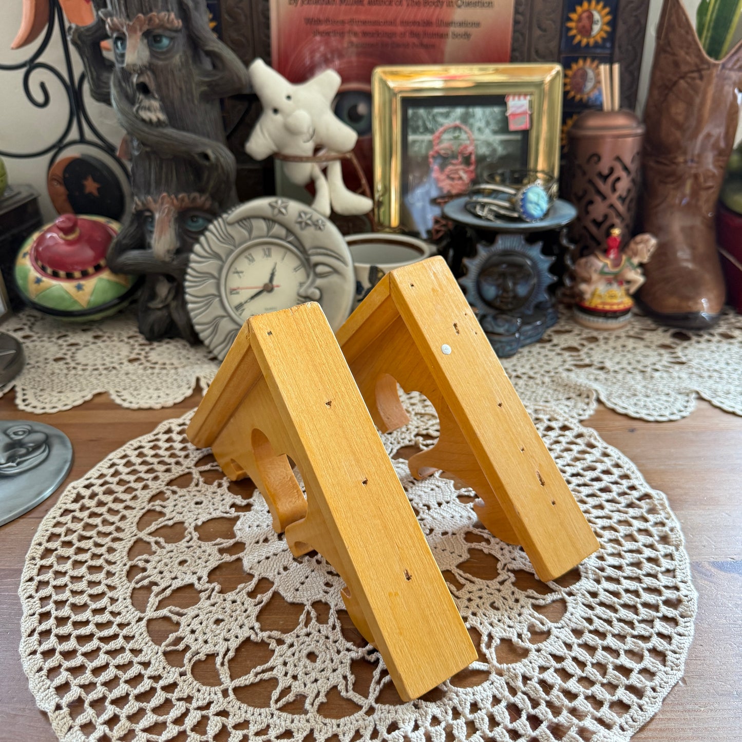 unique vintage whimsical heart wood shelf brackets