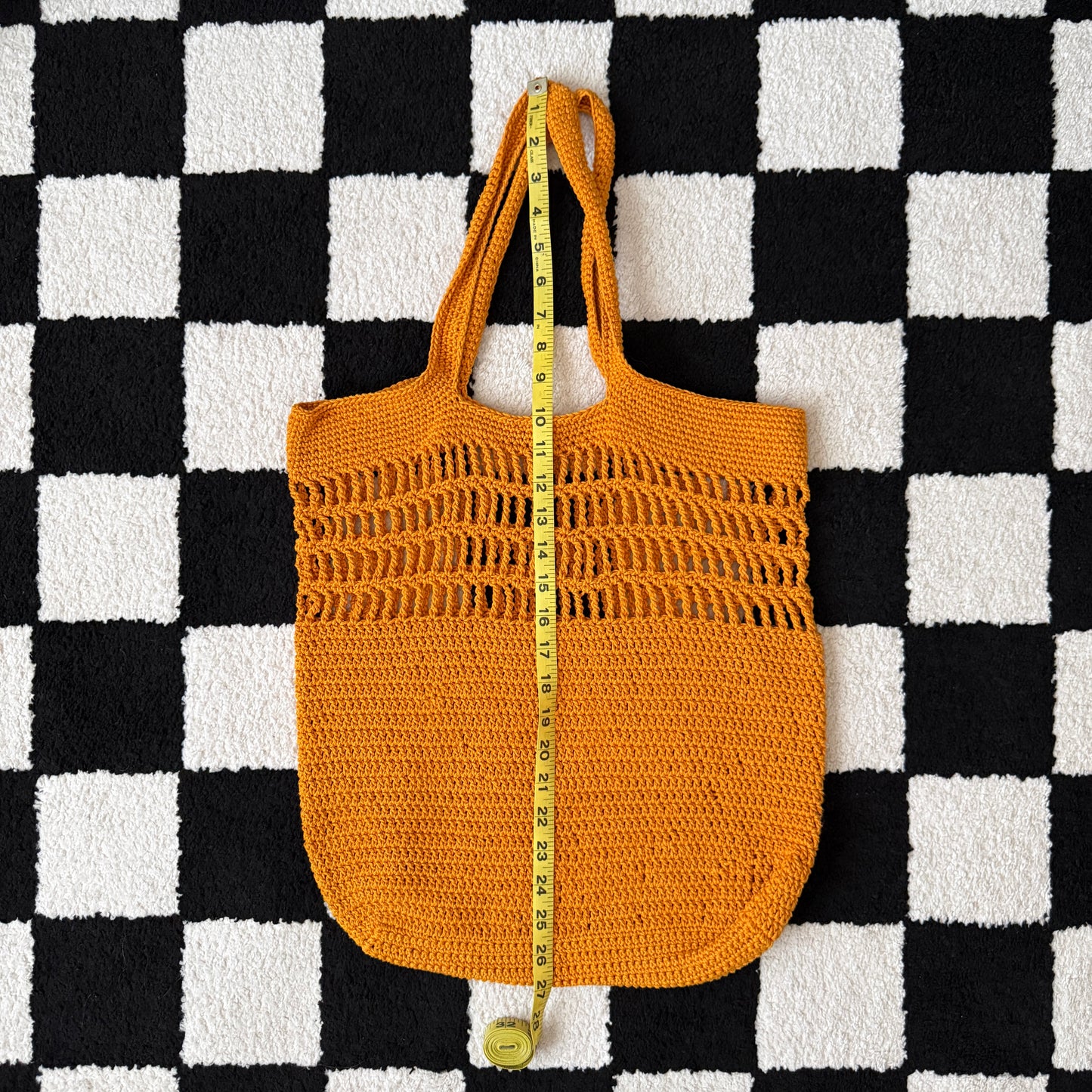 unique vintage whimsical 90s y2k crochet tote bag