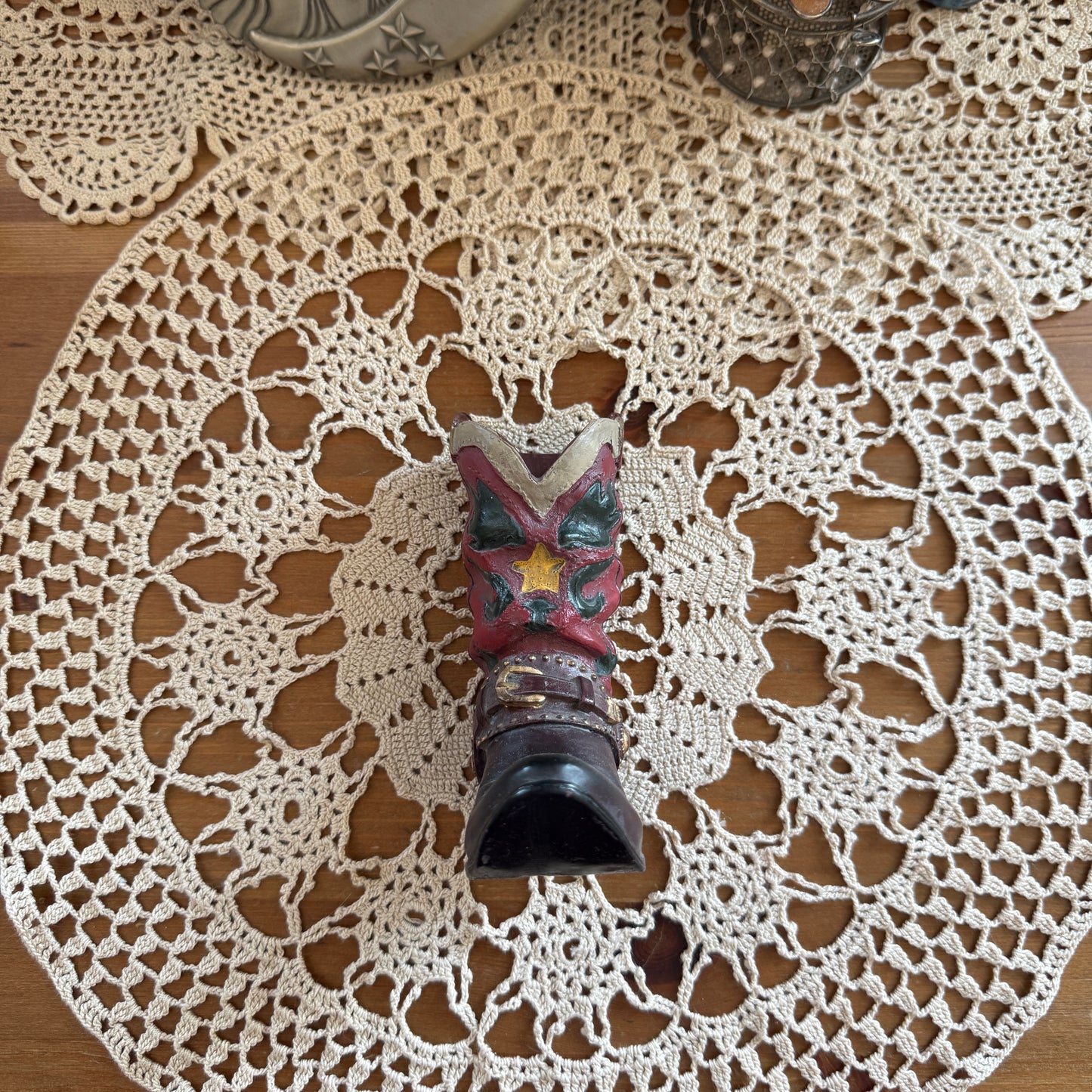 unique vintage whimsical celestial star boot figure collectable trinket