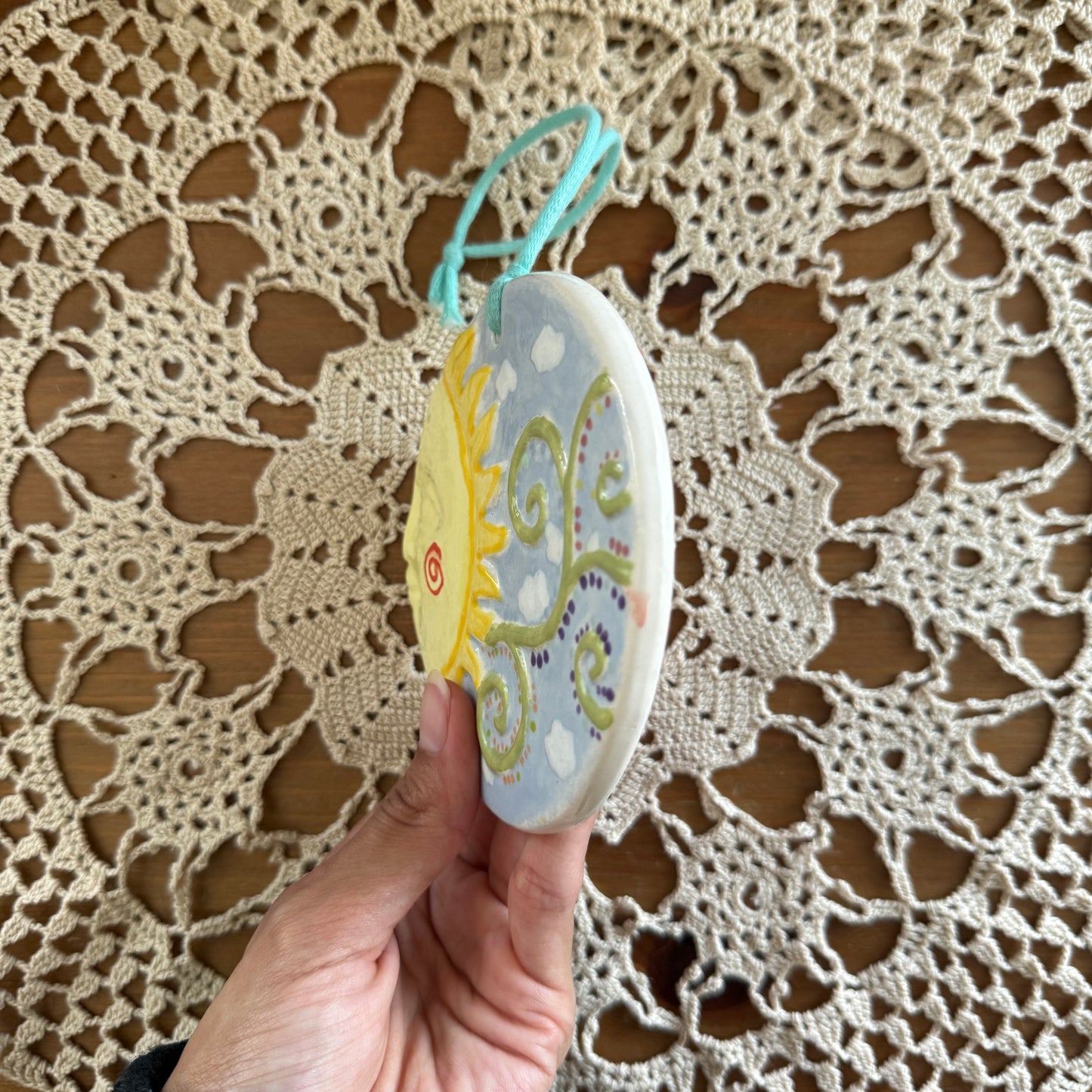unique handmade whimsical celestial sun collectable wall decor