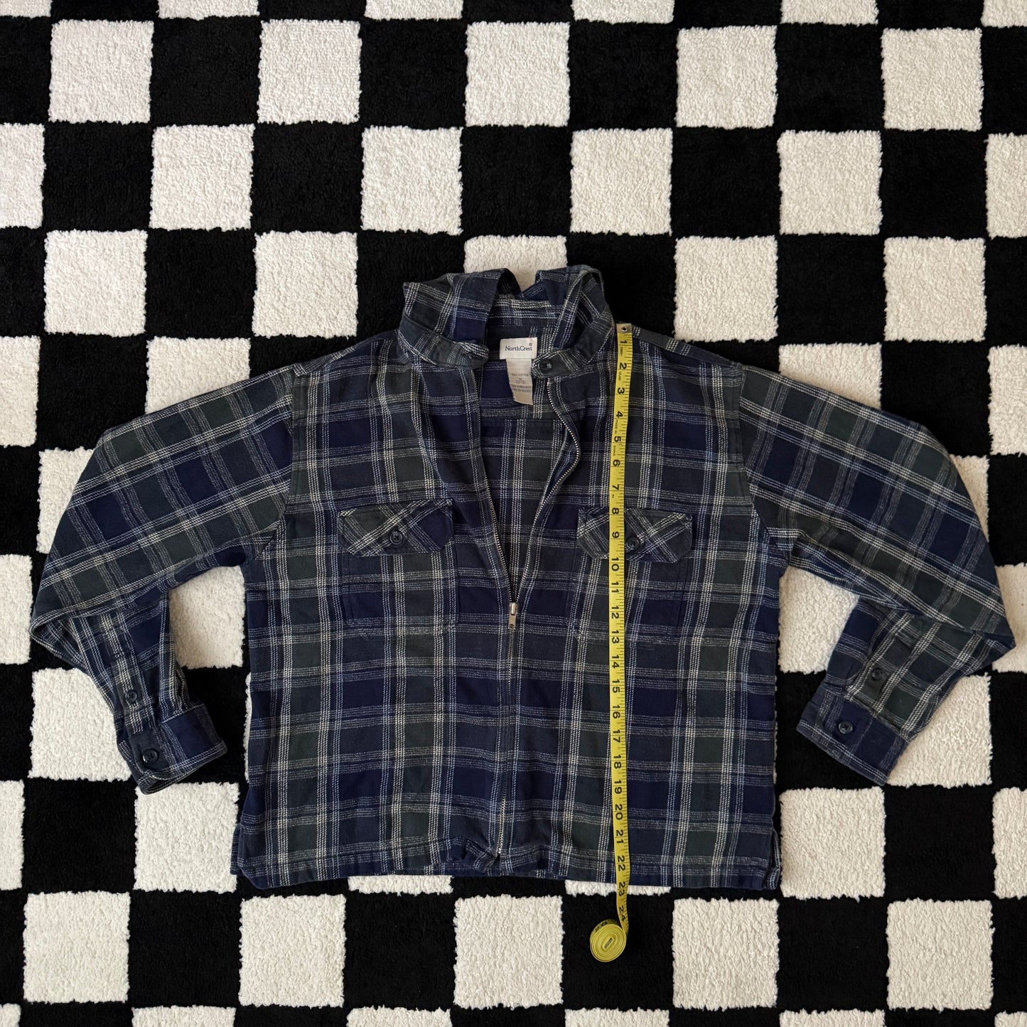 vintage whimsy 90s y2k flannel zip up