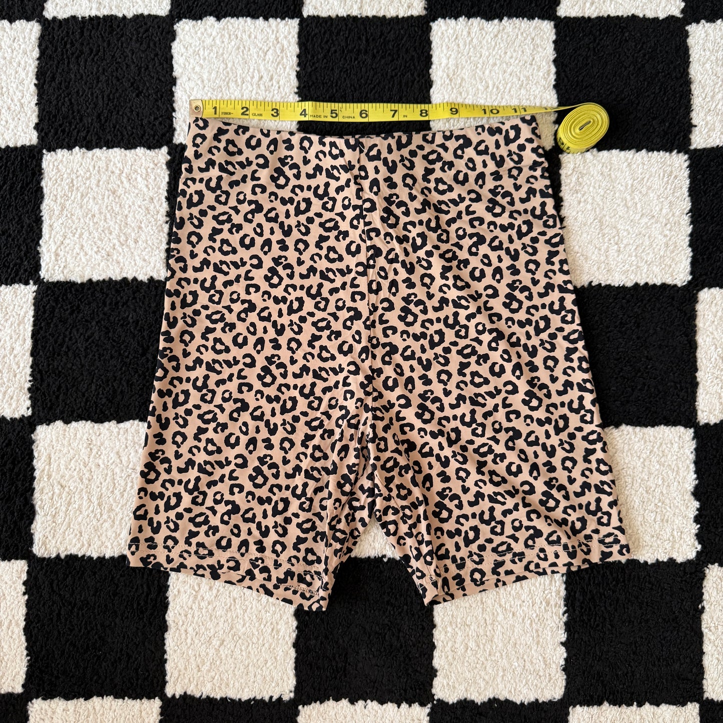 whimsy 90s y2k leopard print biker shorts