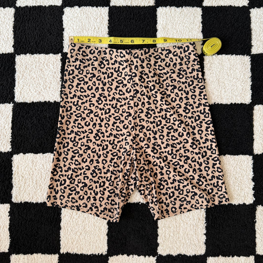 whimsy 90s y2k leopard print biker shorts