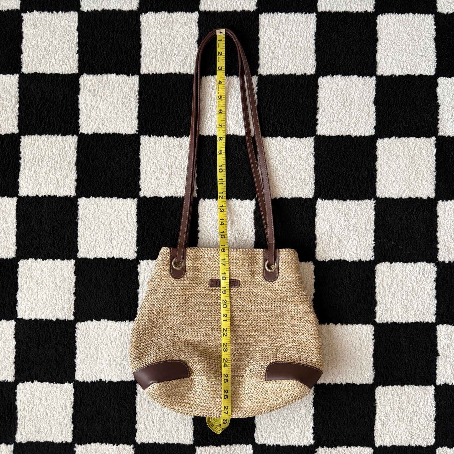 unique vintage whimsical 90s y2k woven shoulder bag