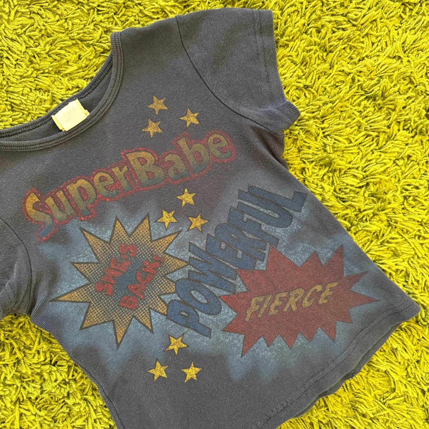 unique vintage whimsical celestial 90s y2k graphic baby tee
