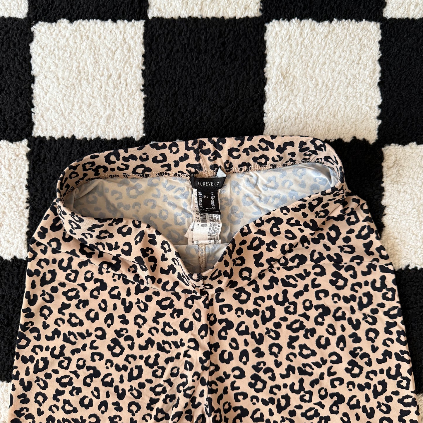 whimsy 90s y2k leopard print biker shorts
