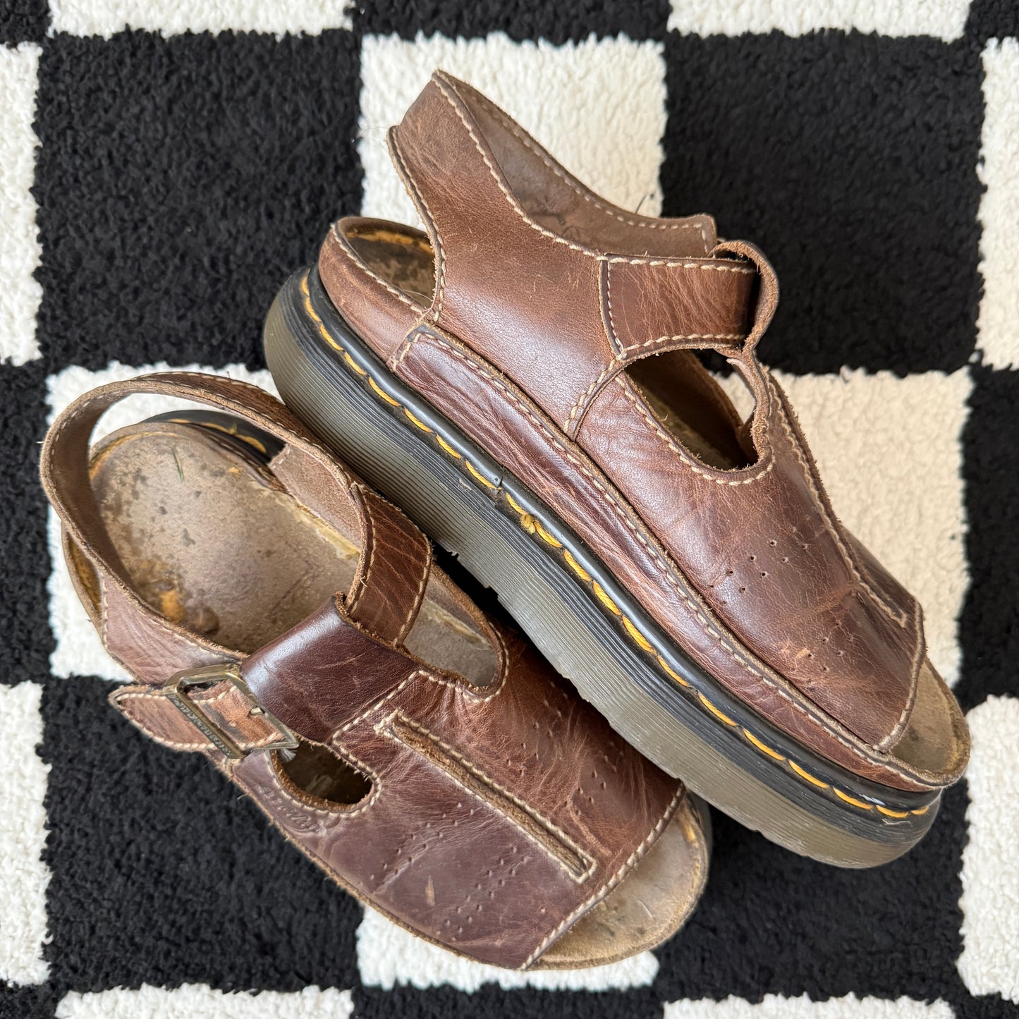 unique vintage whimsical 90s y2k DR. MARTEN chunky sandals