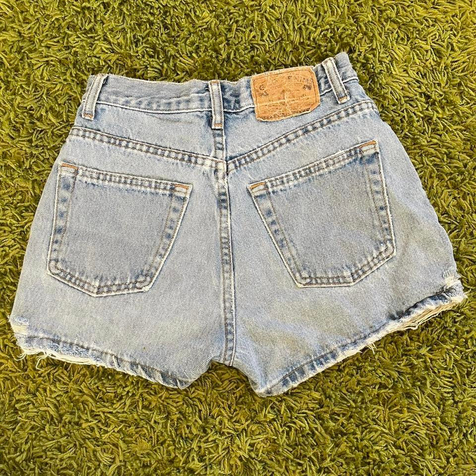 high waisted denim shorts