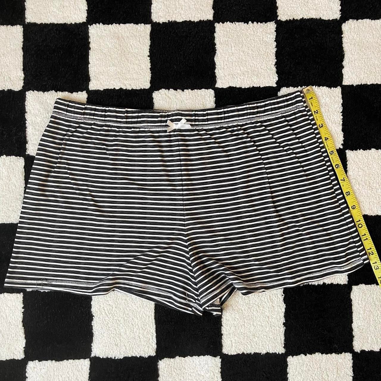 y2k striped shorts