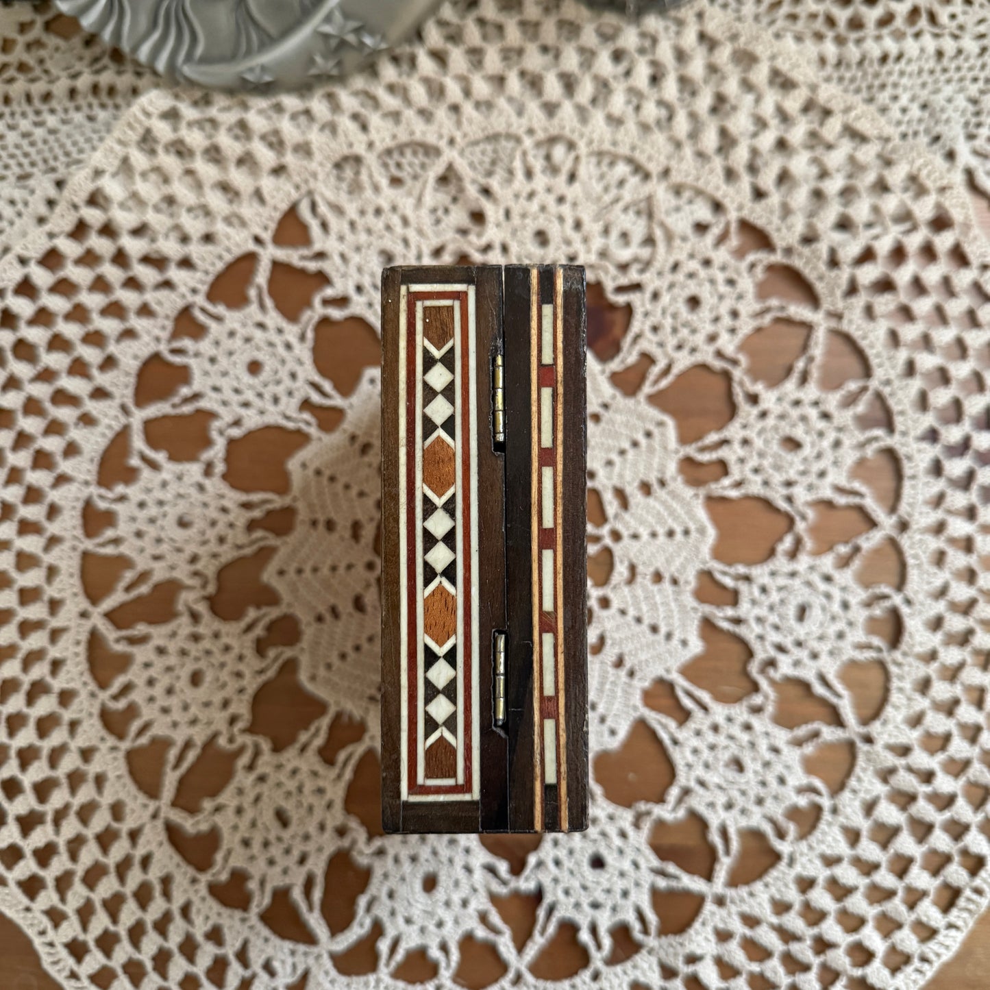 unique vintage whimsical celestial sun wood folk art box