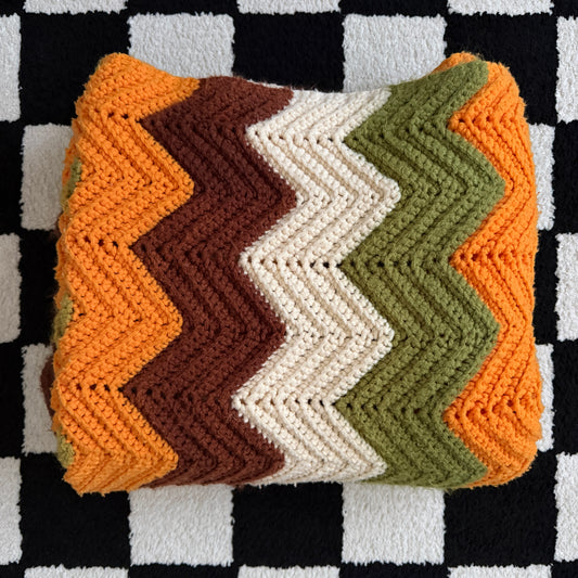 unique handmade vintage whimsical afghan throw blanket