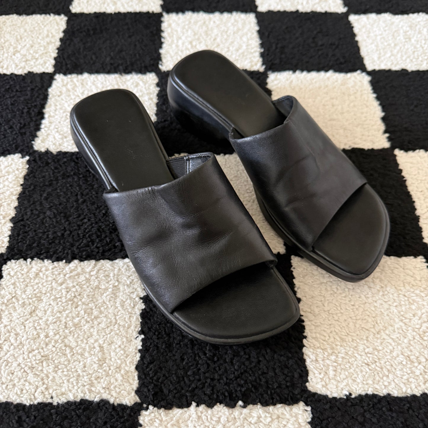 unique vintage whimsical 90s y2k chunky mule sandals