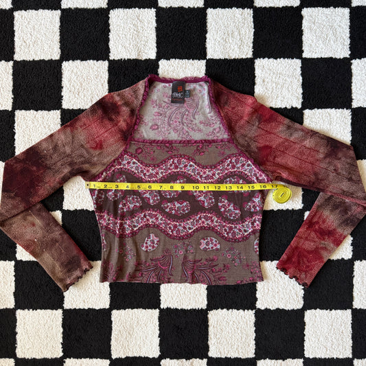 unique vintage whimsy 90s y2k ANAC knit sleeved top