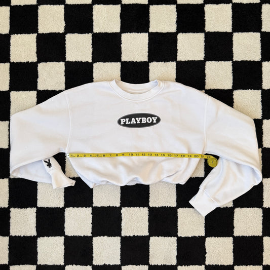 whimsy graphic embroidered PLAYBOY pullover sweatshirt