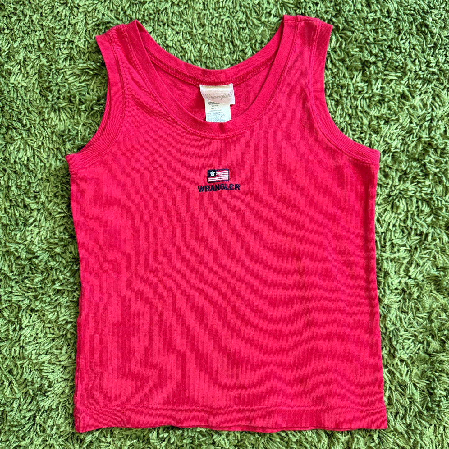 unique vintage whimsy 90s y2k WRANGLER embroidered tank top