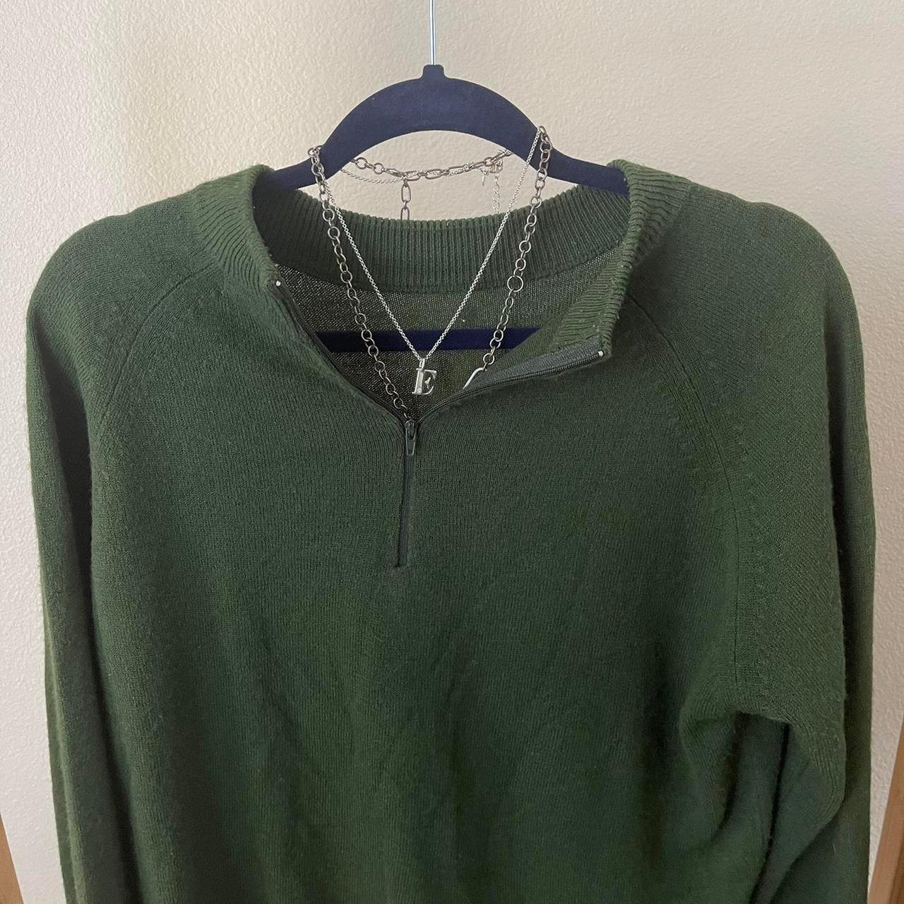 vintage whimsy 90s quarter zip pullover sweater