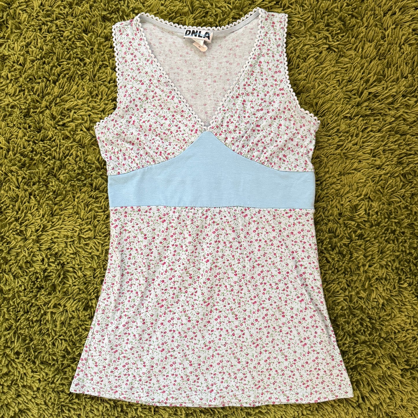 unique vintage whimsical 90s y2k DNLA babydoll top