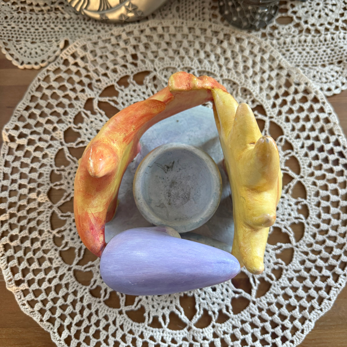 unique vintage whimsical celestial sun moon star candle holder