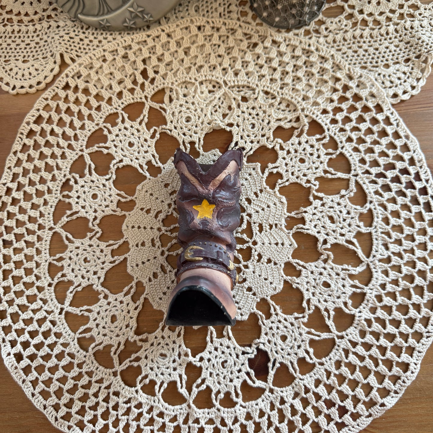 unique vintage whimsical celestial star boot figure collectable trinket