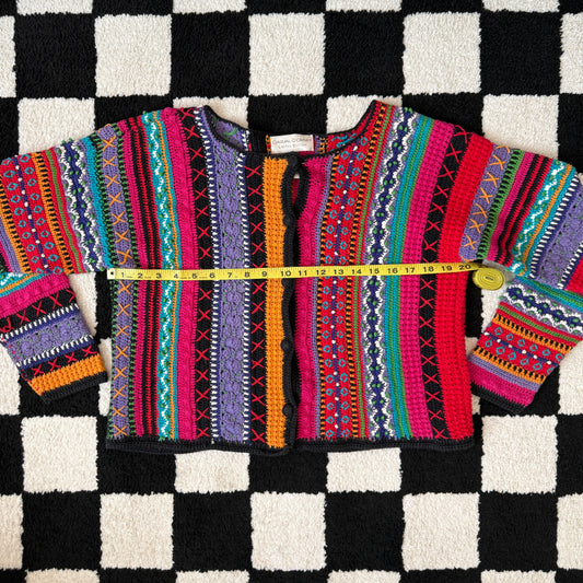 unique vintage whimsy 90s y2k knit cardigan sweater