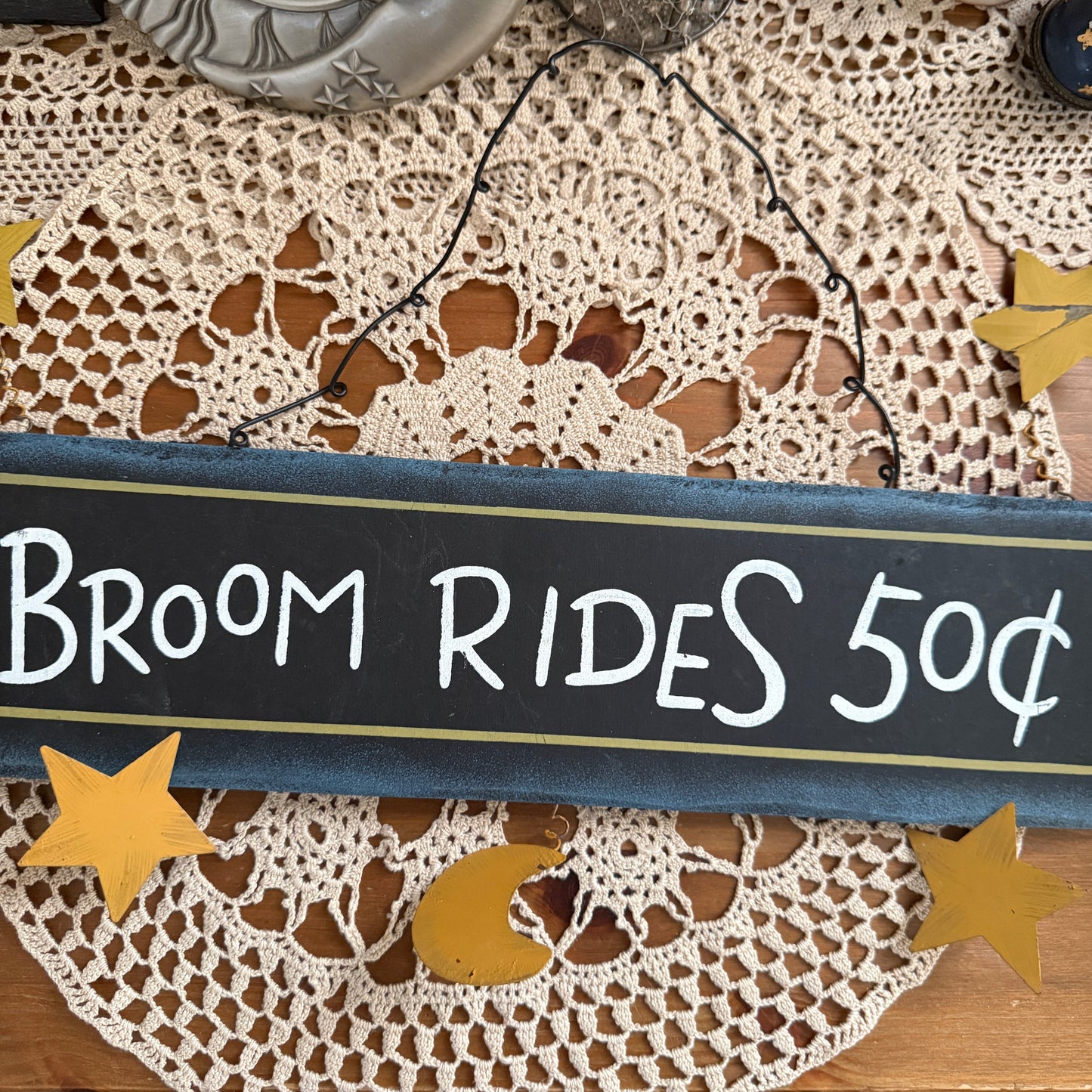 unique whimsical celestial moon and stars collectable wall decor