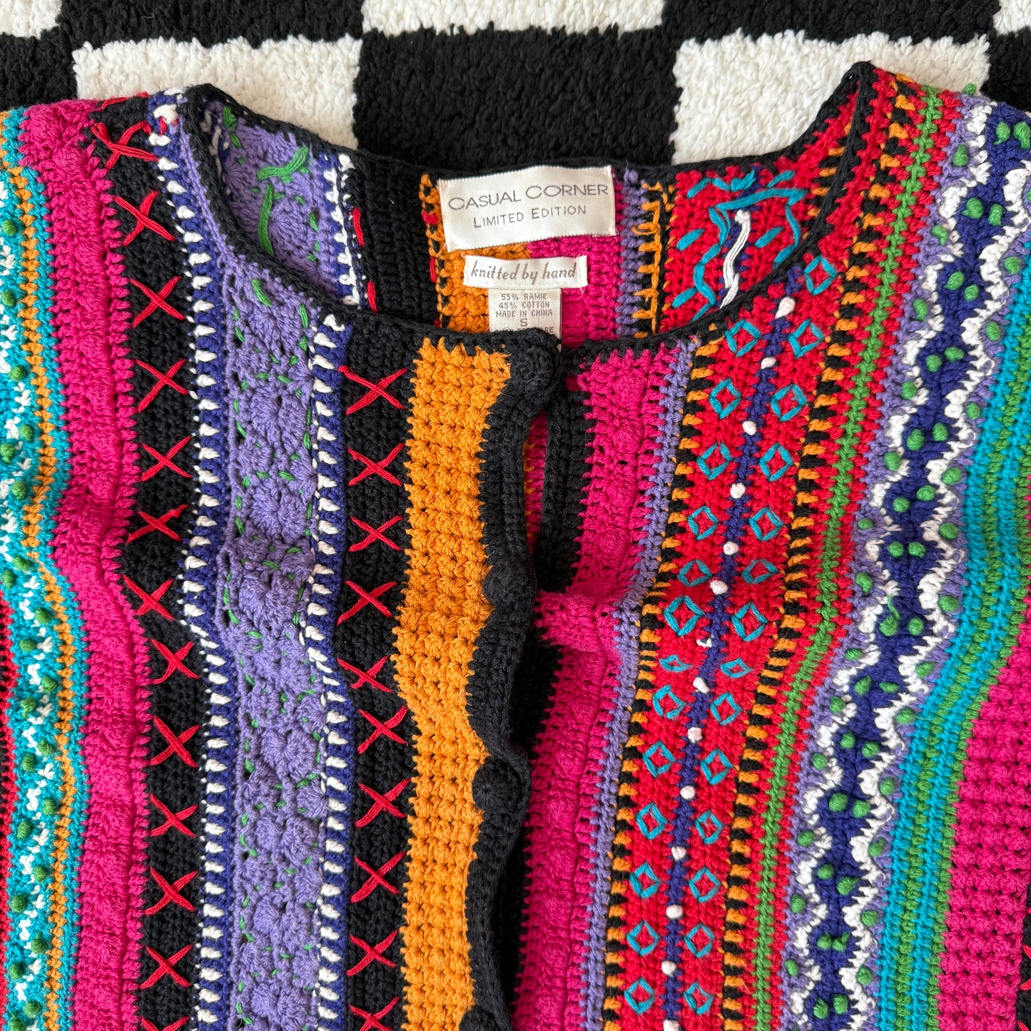 unique vintage whimsy 90s y2k knit cardigan sweater