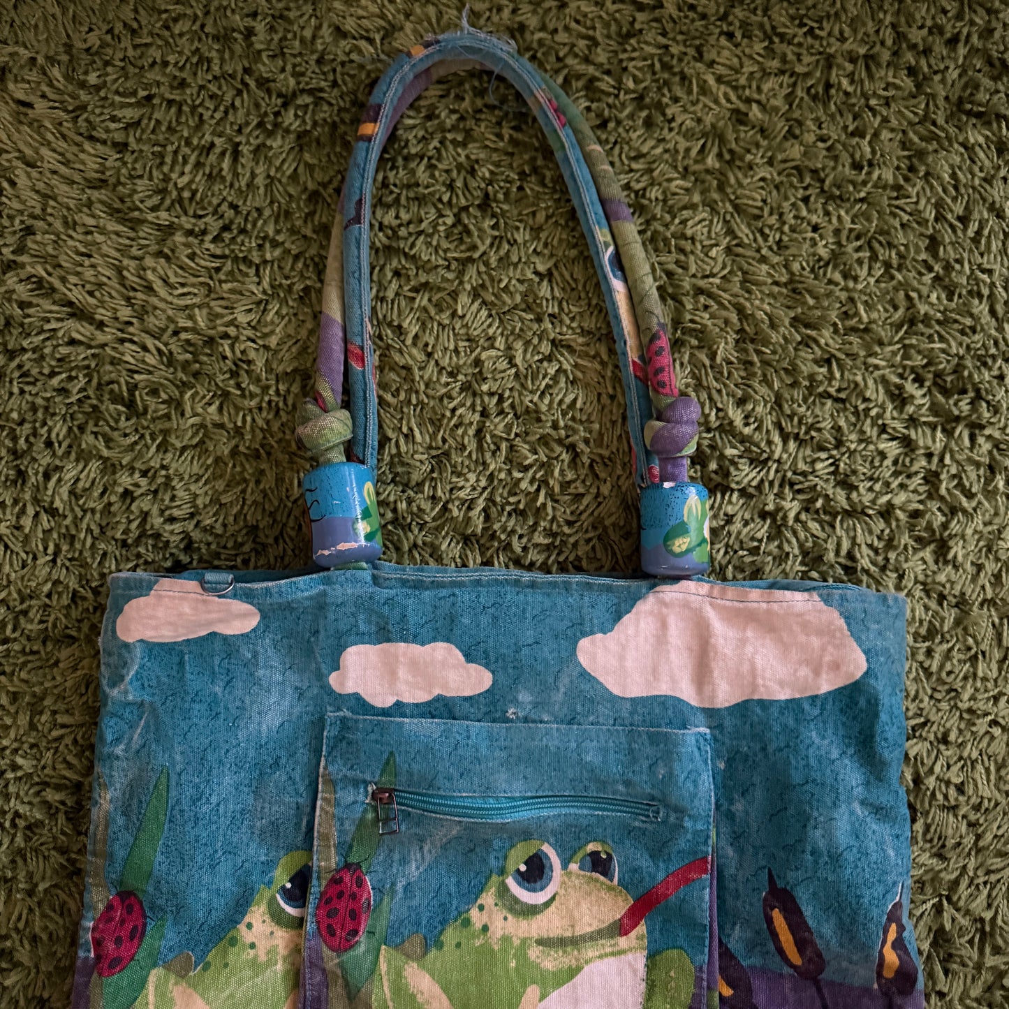unique vintage whimsical 90s y2k tote bag