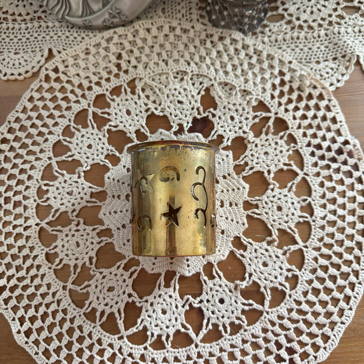 unique vintage whimsical celestial star candle holder