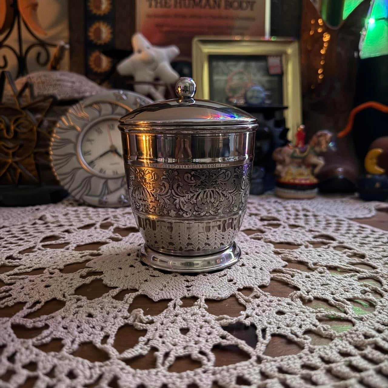 unique vintage whimsical trinket jar