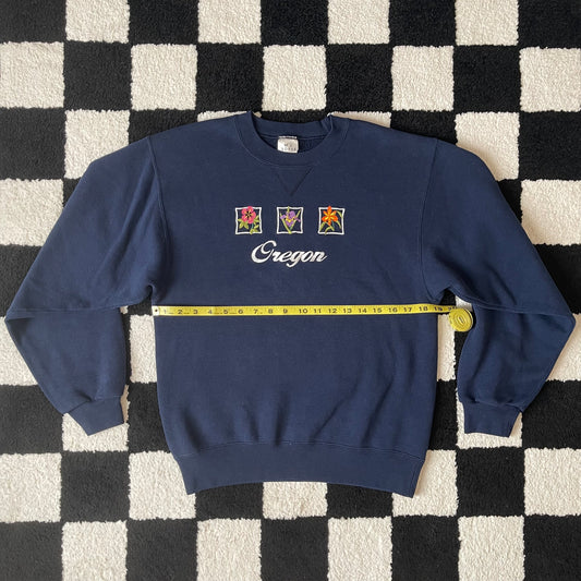 unique vintage whimsy 90s y2k embroidered pullover sweatshirt