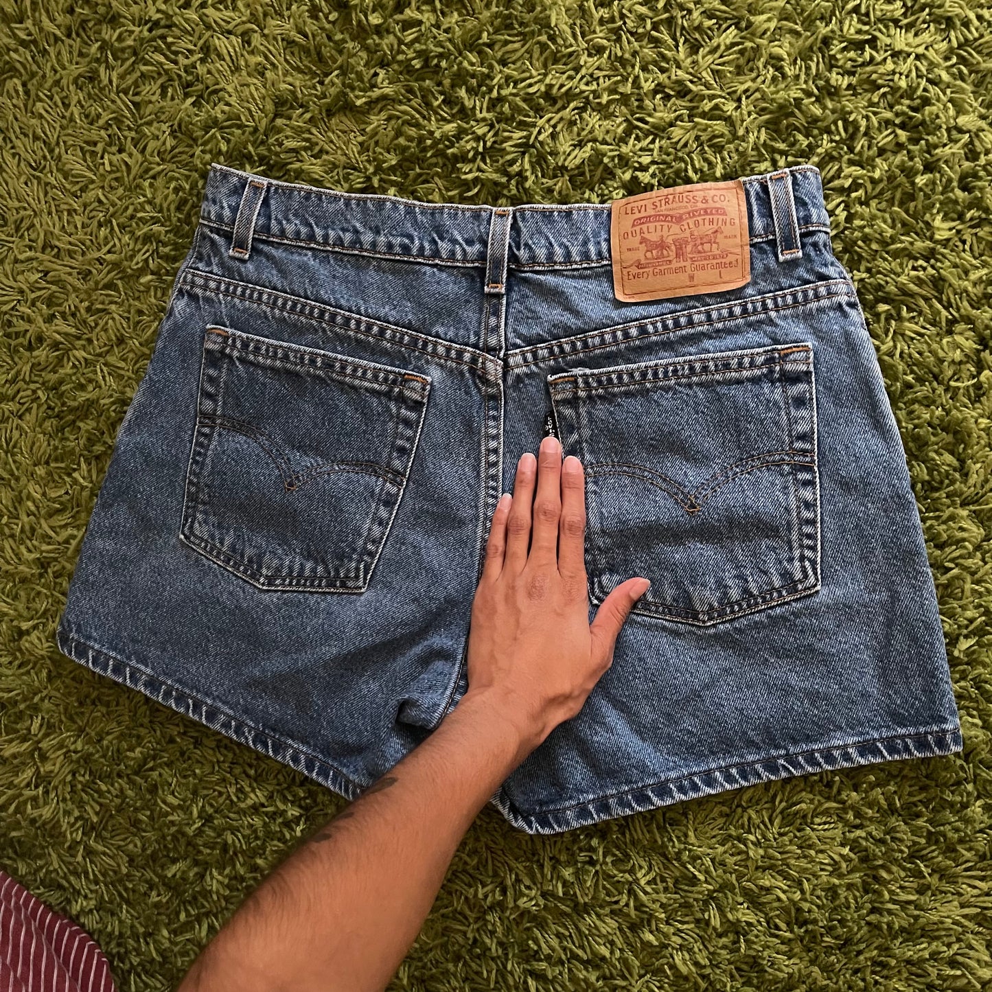 vintage 90s button fly shorts