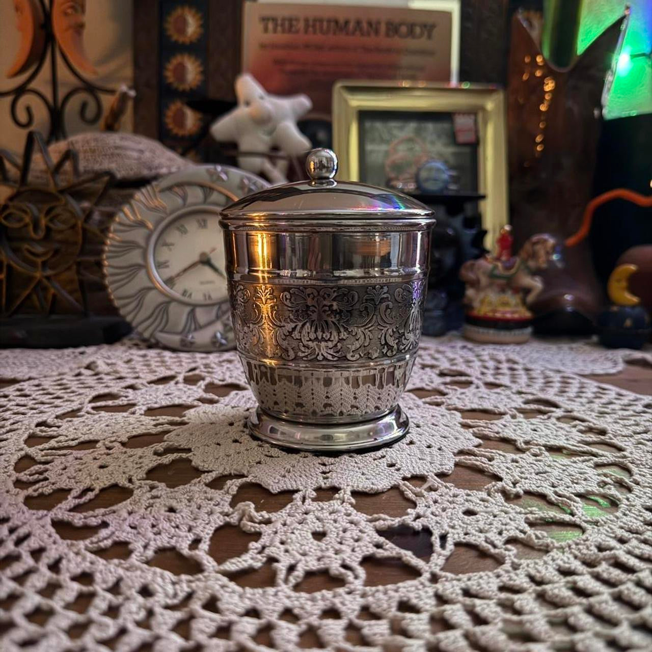 unique vintage whimsical trinket jar