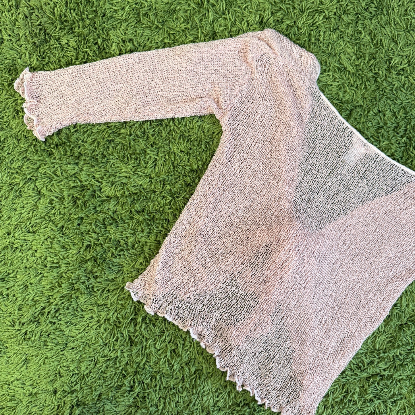 vintage whimsy 90s y2k knit cardigan tie top