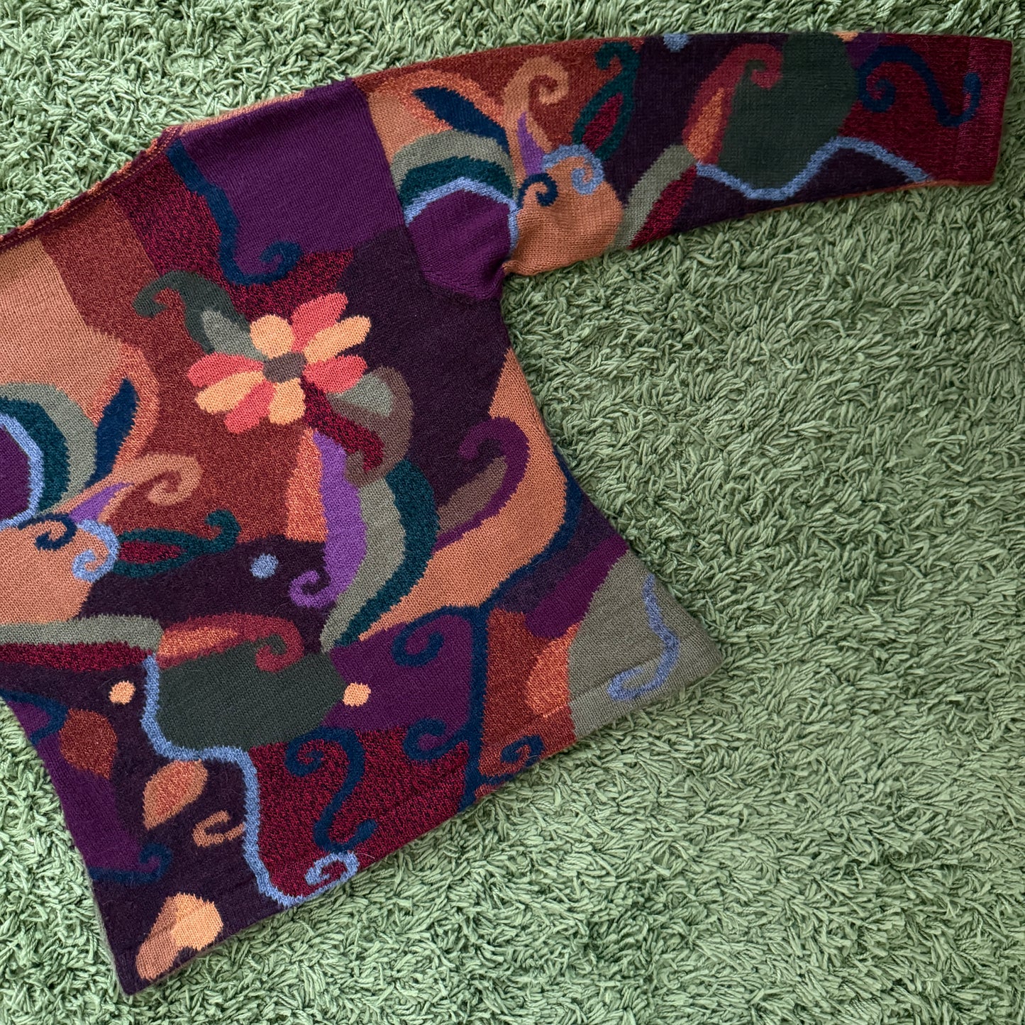 unique vintage whimsical 90s y2k knit cardigan sweater