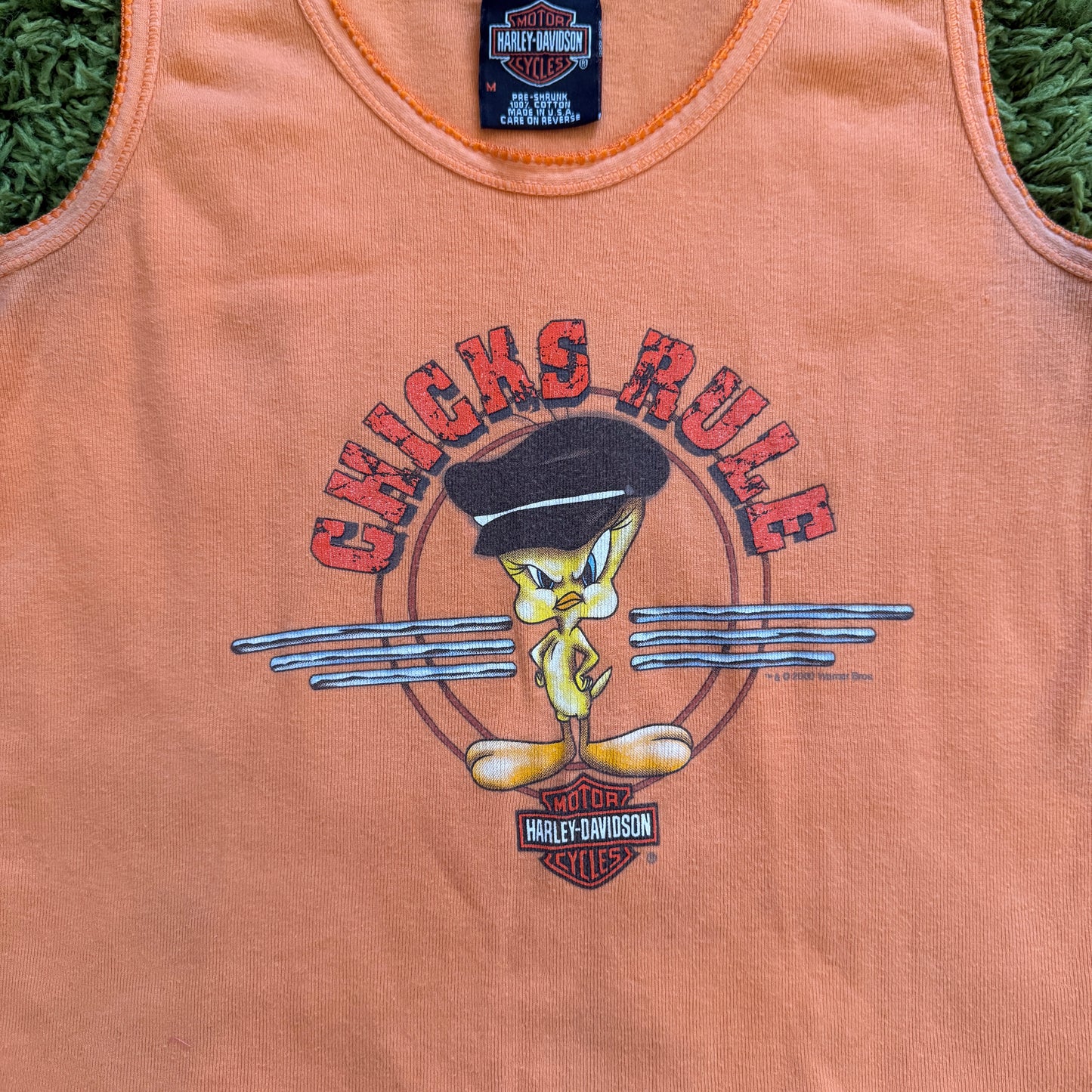 unique vintage whimsical 90s y2k HARLEY DAVIDSON graphic tank top